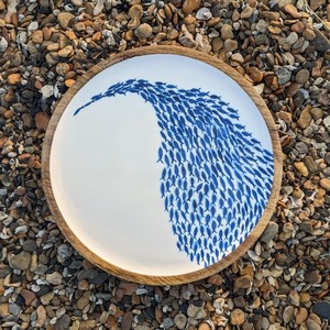 Acacia <b>Wood</b> <b>Fruit</b> Printed Round rennamel Salad <b>bowl</b> handmade - Product Image 4