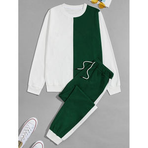 Survêtement décontracté d'hiver pour homme en molleton de coton à col rond, qualité supérieure, effet délavé - Product Image 3