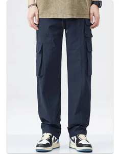 Kivotech Pantalons pour hommes Vente en gros Pantalons de survêtement décontractés en toile Pantalons élastiques à taille moyenne et à poches Pantalons de style cargo - Product Image 3