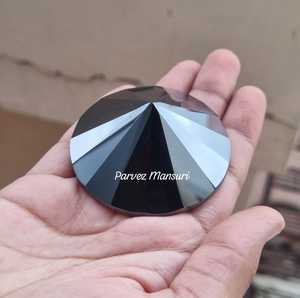 618 CTS สวยงามขนาดใหญ่สีดำเพชรโมอิสทรงกลมตัดสำหรับจี้เพชรอื่นๆแหวนเพชร - Product Image 4