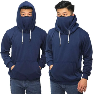 Respirant 2025 personnalisé Ninja sweats à capuche demi-visage chapeau col haut à capuche hommes solide noir Ninja à capuche - Product Image 4