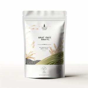 Brown Rice Matte White Package Stand Pouch Gravure Printed Aluminum Foil Packaging Zip <b>Lock</b> Bag Doypack Mylar Food Grade Storage - Product Image 3