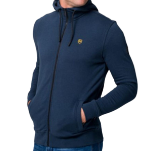 Cárdigan de algodón de alta calidad con capucha y bolsillo con cremallera frontal Vintage Sudadera con capucha para hombre - Product Image 1