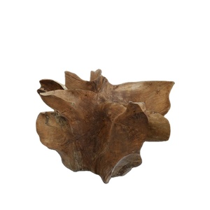 Mesa de Centro Gubuk Bali Ecológica con Tapa de Teca Redonda, Diseño Tradicional y Apariencia Moderna - Product Image 1