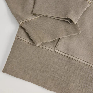 Sudadera con capucha extragrande de diseño urbano para hombre, 100% algodón grueso y pesado, estilo francés, sin estampado. - Product Image 5