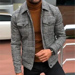 Manteau matelassé réversible décontracté et oversize, résistant à l'eau, en laine, avec fermeture éclair amovible, boutons camouflage, finition ODM XS - Product Image 1