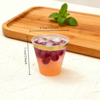 Gobelet en plastique transparent jetable de 9 oz avec logo, gobelets à cocktail et à vin réutilisables, personnalisables