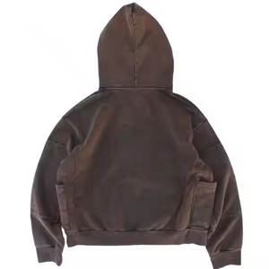 Sudadera con Capucha de Primera Calidad, 100% Algodón, con Logotipo Personalizado, Impresión Digital, Forro Polar Transpirable, Corte Regular, Diseño Sólido, con Bolsillos, para Invierno - Product Image 6