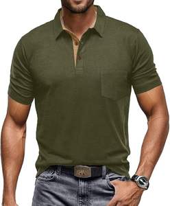 Polo Moderno 2024, Nuevo y Popular, Liso, Casual, con Logotipo Personalizado, con Bolsillo, para Hombre, Tejido, de Alta Calidad - Product Image 1