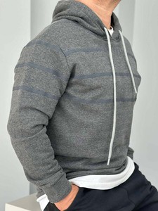 Sudadera con capucha de impresión por sublimación de diseño personalizado 100% Material de algodón para sudadera de industria manufacturera bordada de invierno - Product Image 4
