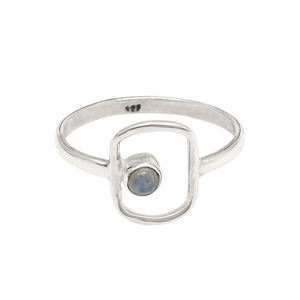 Design à la mode de luxe pierre précieuse de Labradorite naturelle en argent sterling pur 925 anneaux de pierre de naissance personnalisés pour elle au coût le plus bas - Product Image 1