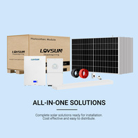 Kits Complets Système Solaire Hybride Domestique 5kw 10kw 15kw 20kw Avec Batterie au Lithium 20kwh pour la Maison