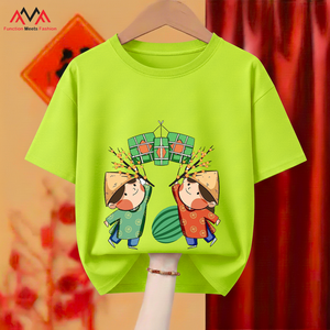 Camiseta de Manga Corta para Mujer, Color Verde Lima, Informal, Ecológica, de Algodón y Elastano, Cuello Redondo (Cuello Redondo), Vietnamita - Product Image 2