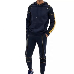 High Quality Fashion Wholesale Men Color Block Skinny Unisex Jogger Tracksuit Wear Custom logo Casual Fit Joggers Suits <b>Set</b> - Product Image 1