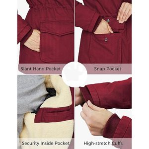 Chaqueta Acolchada Holgada de Invierno para Mujer, Cuello Alto, con Capucha, Tejido de Secado Rápido, Transpirable, Cálida y Natural, Estilo Urbano - Product Image 3