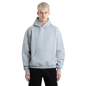 2026 Top Trending High Quality Cotton Oversize Hoodie <b>Thick</b> <b>Fleece</b> Drop Shoulder Plain Blank Boxy Hoodie Men Graphic Hoodies - Product Image 1