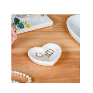 Juego de accesorios de baño de decoración de bandejas de corazón de mármol para hoteles de diseño de lujo y uso doméstico elegante - Product Image 4