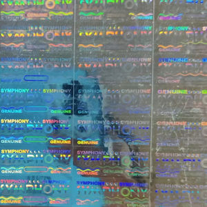 Étiquettes adhésives holographiques argentées personnalisées avec numérotation laser pour une apparence haut de gamme - Product Image 1