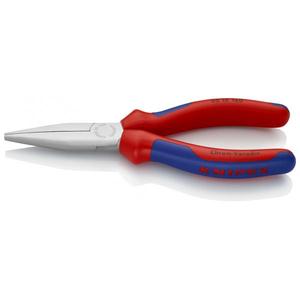 คีมปากยาวของ Knipex พร้อมการชุบโครเมียมและด้ามจับแบบหลายส่วน ปากคีมทรงสี่เหลี่ยมคางหมูพร้อมพื้นผิวจับแบบมีร่อง - Product Image 1