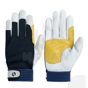 Gants de travail industriels en cuir de qualité supérieure avec logo personnalisé forte adhérence antidérapante pour une sécurité maximale bras de main haut de gamme - Product Image 2