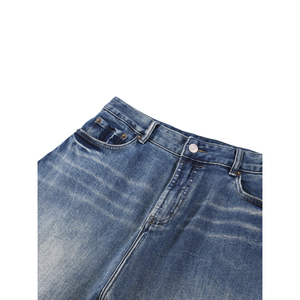 Jeans en denim épais pour femmes - Style délavé au soleil - Product Image 3