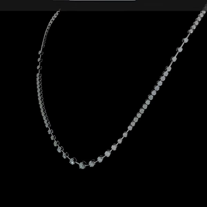 Collier en or blanc Moissanite Zircon Iced Out Bling Diamond Pendant Necklace for Women - Product Image 2