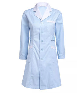 Vente en gros de blouses de laboratoire longues personnalisées en coton/polyester twill unisexe avec boutons - Product Image 2