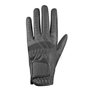 Gants noirs en cuir de qualité supérieure pour hommes et femmes, polo équestre et vélo pour enfants, vente en gros de chevaux - Product Image 6