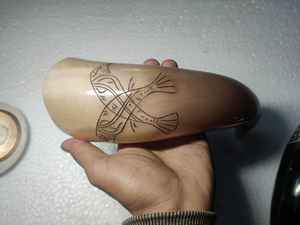 Bocina tallada a mano para beber, tazas de cuerno para beber, gafas con grabado de temática vikinga, ideal para reventa - Product Image 3