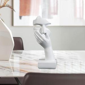 Objet décoratif de table solide fait à la main Sculpture de conception de visage humain abstrait Style moderne Bonnes affaires sur l'objet de vaisselle - Product Image 4