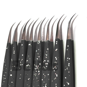 Pince à épiler à pointe pointue Eco Luxe Comfort Grip Outil d'entretien professionnel de haute précision pour le coiffage des cils - Product Image 3