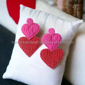 Pendientes de Lágrima con Cuentas Hechos a Mano, Diseño de Ojo con Borla de Cuentas y Resina, Joyería de HANNAN HANDICRAFT - Product Image 3