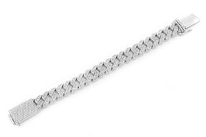17mm Gold Plated Raised <b>Baguette</b> Cuban Link for <b>Bracelet</b> Natural Diamond Hip Hop for <b>Bracelet</b> with Buckle Bar Trendy Jewelry for - Product Image 5