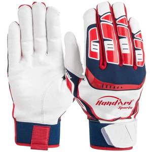 Gants de frappe de baseball/softball en cuir professionnels de style nouveau pour hommes et femmes, <span class=keywords><strong>l</strong></span>égers, durables, écologiques, fermeture à boucle et crochet - Product Image 1