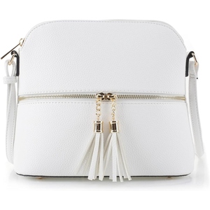 Bolso Bandolera Cruzado de Piel Sintética con Textura de Guijarros para Mujer, Estilo Minimalista, con Cierre de Cremallera - Product Image 4
