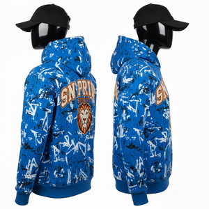 Sweat à capuche en molleton décontracté personnalisé avec logo imprimé par sublimation et broderie, chaud pour l'hiver, respirant, séchage rapide, streetwear pour hommes - Product Image 5