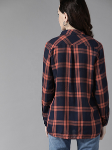 Offre Spéciale dames motif à carreaux femmes flanelle vérifier chemise décontractée Blouses Design professionnel OEM Service femmes flanelle chemise - Product Image 3