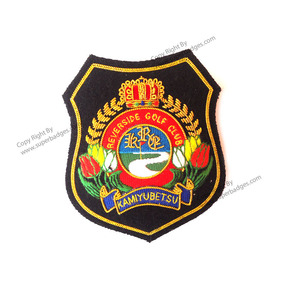High Quality Gold Bullion Blazer <b>Badge</b> Handmade Embroidery with Beads Sew-On Embroidered <b>Badges</b> From Trusted Supplier - Product Image 6