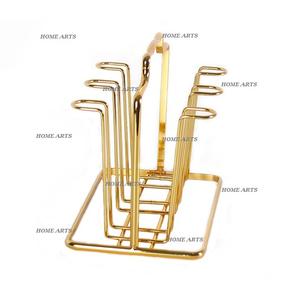 Soporte de vidrio de hierro de último diseño Soporte de vidrio de mesa de calidad premium para utensilios de cocina Uso doméstico - Product Image 2