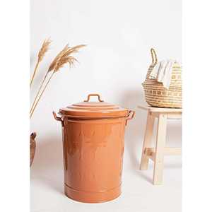 Cesta de lavandería de terracota con Prisma - Product Image 3