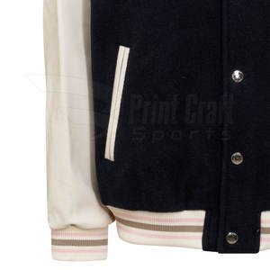 Blouson universitaire homme de haute qualité, style urbain, couleur unie, col montant, hiver, boutons apparents, motif lettres, service OEM - Product Image 5