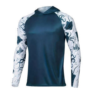 MOVATEXT Venta al por mayor Hombres con capucha de manga larga Protección solar Rash Guard Wear Jersey de pesca de secado rápido para deportes al aire libre .. - Product Image 1
