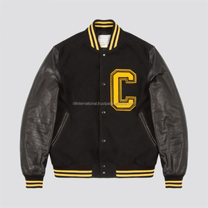 Streetwear Men Varsity Jacket Custom Logo Wool Baseball College Jacket Private Label Support - Product Image 2