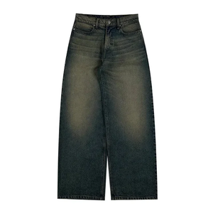 Nouvel arrivage de pantalons en denim pour hommes, à la mode, droits et déchirés, coupe ample, streetwear décontracté, longs tricotés - Product Image 1