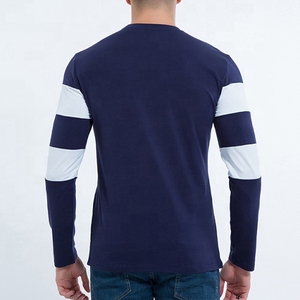 Camiseta con logotipo personalizado unisex, camiseta de manga larga transpirable de secado rápido para deporte, cuello corto, estilo de tendencia, tejido Digital sólido - Product Image 3