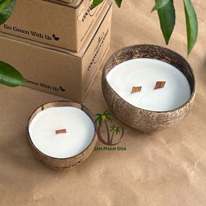 Fait à la main 300g écologique coquille de noix de coco aromathérapie parfum de noix de coco tropicale pour la décoration intérieure bar vacances festives-noël - Product Image 4