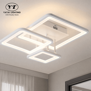 57W Modern Acrylic Dimmable Led <b>Ceiling</b> <b>Light</b> With <b>Remote</b> Tri Color Semi Flush Mount For Bedroom And Living Dining Room - Product Image 1