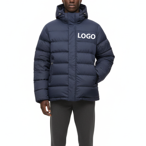 OEM Men's Winter Puffer <b>Jacket</b> Stand Collar Hooded <b>Waterproof</b> Breathable Quilted Puffer Plus Long Sleeve <b>Padded</b> <b>Jacket</b> 2026 - Product Image 1