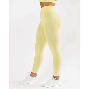 Legging de mujer de estilo personalizado al por mayor para entrenamiento 2025 último diseño sólido cintura alta color personalizado tamaño OEM - Product Image 3