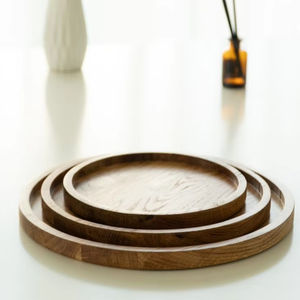 Assiettes de service en bois imprimées en gros, plats très vendus pour la maison, l'hôtel et le restaurant, artisanat en bois fait main en vente - Product Image 1